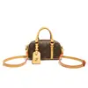 Bolsa de Almohada Estampada en Color de Contraste para Mujer 2026 Nuevo Bolso Vintage Europeo y Americano Versátil con Textura Tipo Boston Transfronterizo