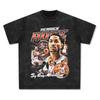Camiseta retro lavada de comercio exterior de estación independiente para hombre, camiseta de verano de manga corta para hombre, casual, hip-hop, callejero, wish al por mayor