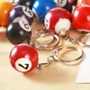 Mini llavero de simulación de billar mesa de color bola de billar colgante de joyería pequeño regalo de billar recuerdo fábrica venta al por mayor