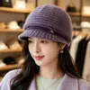 Sombrero de Otoño e Invierno para Mujeres de Mediana Edad y Mayores, Gorro de Lana Tejido para Abuela, Señora Mayor, Protección contra el Frío, Calidez, Más Terciopelo, Grueso, Gorro de Lana para Mamá
