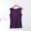 Novo Modal Mulheres Loose Mulheres Plus Size Verão All-match Strap Outer Wear Mangaless Solid Color Base Vest para Mulheres
