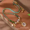 Corda para Pingente de Xizang Zakilam Pequeno Thangka Colar Tecido à Mão Corda Estilo Nacional Novo Chinês Nicho Corrente de Lã