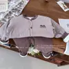 Conjunto de Jaqueta e Calça Quiltada de Algodão de Xinjiang Lavável à Máquina para Bebê, Jaqueta Interna e Externa Quente e Espessada para Uniforme Escolar