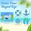 Adesivos de Carro para Cruzeiro de Verão Tropical na Beira-Mar, Adesivos Magnéticos, Adesivos Decorativos de Desenho Animado, Adesivos de Festa, Adesivos de Feriado, Geladeira