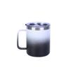 Taza de acero inoxidable 304 con asa de 12 oz, con logotipo imprimible y borde transfronterizo, taza de vacío de doble capa, taza de café con aerosol creativa