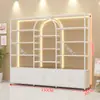 Prateleira de Exposição para Salão de Unhas Armário de Exposição para Salão de Beleza Esmalte em Gel para Unhas Cosméticos Multicamadas com Luzes Prateleira de Armazenamento Multifuncional