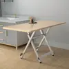 Mesa de comedor plegable para uso doméstico, mesa redonda sencilla para viviendas de alquiler, mesa portátil para exteriores para montar puestos, mesa cuadrada pequeña para comer