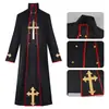 Disfraz de Cosplay de Halloween Sacerdote de Terror Túnica Negra Disfraz de Sacerdote Misionero Cosplay Dos Dimensiones Disfraz de Escenario