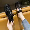 Meias Pantufas Abertas Respiráveis com Vazados Sandálias de Plástico Respiráveis Sandálias Transparentes Casuais Salto Grosso de Cristal Gelatina Verão Feminino Aumento de Altura