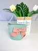 Chapéu de Palha Popular Transfronteiriço para Crianças Menina Doce Primavera e Verão Chapéu de Sol Moda Conjunto de Bolsa com Laço Proteção Solar