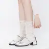 Calcetines de Verano Finos de Malla Transparente con Tira Fina Hueca Estilo Spice Girls Ballet de Tubo Medio