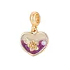 Pulsera con cuentas cruzadas colgante DIY corazón de amor unicornio mariposa adorno colgante pulsera brazalete charm materiales hechos a mano