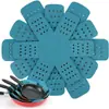 Juego de Manteles Individuales de Fieltro Multiespecificación, Manteles Divisores para Ollas con Corte en Forma de Estrella, Juego de Manteles Protectores Anti-Rayaduras para Almacenamiento de Ollas en la Cocina