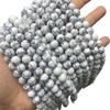 Contas redondas de turquesa branca sintética transfronteiriça semiprontas DIY pulseira tecida à mão miçangas acessórios de joalheria atacado