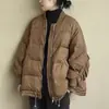Moda para Mujeres de Talla Grande: Chaquetas acolchadas de algodón de moda para mujer en invierno, con un diseño único, holgadas y artísticas, abrigo de algodón cálido y ligero