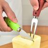 Cuchillo y tenedor de acero inoxidable para queso, queso creativo, cuchillo y tenedor para fruta, mantequilla, tostadas, salsa, cuchillo, comida occidental, tenedor pequeño
