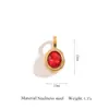Pingente de Joia Oval Retrô Exquisito Simples Strass Feito à Mão DIY Acessórios para Colar Acessórios de Pulseira de Aço Inoxidável para Mulheres