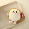 Pingente de Pelúcia Desenho Animado Boneca Broche Fofo Hambúrguer Batata Frita Torrada Boneca Coxa de Frango Chaveiro Decoração Acessórios