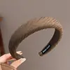 Pinza para el cabello de ala ancha de alta gama, elegante, a la moda, diadema, tocado para mujer, nuevo 2026, calavera superior gris, diadema versátil