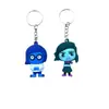 Chaveiro de Boneca Animação Desenho Animado Força Secreta da Mente Pingente para Mochila Caixa Surpresa Chaveiro Tridimensional de Borracha Macia Pequeno Presente