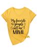 Mis Personas Favoritas Llaman Amazon Ebay Estación Independiente Elegante Casual Camiseta de Manga Corta con Cuello en V para Mujer