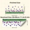 Br3969F Roxo Borboleta Tulipa Arbusto Fresco Autoadesivo Parede Adesivo Casa Rodapé Fogão Decoração Adesivo