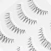 A05 Pestañas Postizas Pelo Natural Estilo Japonés Afiladas a Mano Pestañas Largas de Tallo Transparente Set 4 Pares de Naturales y Exquisitas