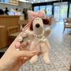 Estilo Coreano Saia Fofa de Molho Laço Boneca Chaveiro Popular na Internet Cachorro de Pelúcia Pingente de Bolsa Cordão de Contas Enfeites Pendentes
