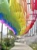 Cortinas de Techo de Moda con Efecto de Viento y Formas de Ola en Gradiente de Colores para Decoración de Restaurantes, Casas de Huéspedes y Atracciones Turísticas