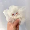 Anillo para el cabello con perla de seersucker, anillo para el intestino grueso, accesorio para el cabello de moda europea y americana para niñas, nuevo producto de Corea.