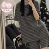 2026 Novo Conjunto Casual Doce de Shorts de Manga Curta com Bojo, Pijama de Verão, Conjuntos Femininos, Roupas de Casa, Listras Cinza Escuro