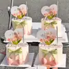 Decoração de Bolo Flor de Tulipa Bud para o Dia dos Namorados Chinês de 2025 Confissão de Casal Amor Amor Plug-in Acrílico