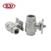 Válvula de Bola de 2 Piezas de Acero Inoxidable Ss304/Ss316 de Grado Industrial Resistente a Altas Temperaturas, Plataforma Alta, Control de Flujo, Rosca Interna
