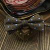 Gravata borboleta masculina estilo coreano casual noivo casamento feminino laço azul listrado nó personalidade marrom