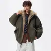 Jaqueta Águia da Montanha Pesada Casaco de Algodão para Homens e Mulheres, Inverno Estilo Americano Marca da Moda Parka Aconchegante Espessa Jaqueta de Algodão High Street
