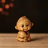 Colgante de Caricatura Tallada de los 12 Signos del Zodíaco de Sándalo Dorado, Adorno de Mano, Artesanía Coleccionable, Decoración Popular de Atracción Turística