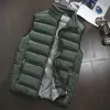 Chaleco de Algodón con Relleno de Plumas para Hombre Otoño Invierno con Forro de Terciopelo Engrosado Cálido Cuello Alto Chaleco Casual Chaqueta Se Puede Imprimir LOGOTIPO