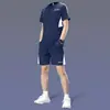 Traje Deportivo de Running de Verano para Hombre, Moderno y Único, Bloque de Color, Atuendo para Senderismo, Entrenamiento y Bádminton para Hombre, Traje de Fitness