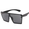 Moda Europea y Americana Gafas de Sol para Hombre Retro Montura Grande Gafas de Sol de una Pieza Gafas de Sol para Mujer Combinan con Todo Gafas de Sol de Clavo de Arroz
