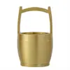Popular Adorno de Cubo Dorado Hecho de Latón Puro, Pequeño Cubo de Agua Artesanía Regalo, Lingote Creativo Retro Atrae Riqueza, Venta al por Mayor desde el Fabricante