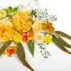 Explosões transfronteiriças 46 peças de grampo de cabelo de simulação cor de outono folhas de rosa plantas aquáticas DIY guirlanda de Natal arranjo de flores acessórios