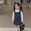 (Novedades 22.09)Conjunto de Invierno para Niñas Vestido Peto Infantil Elegante Top de Moda Ropa para Bebé