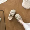 Zapatillas con Diadema de Lazo Estilo Dulce para Mujer 2026 Otoño/Invierno Suela Gruesa Slip-on Forro de Felpa Antideslizantes para Exteriores