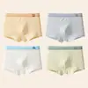 Ropa interior para niños, Algodón puro para niños, Algodón categoría A, Adolescentes, Niños grandes, Boxer de cuatro esquinas para niños, Entrepierna de algodón, No pellizca los glúteos