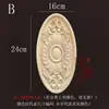 Talla de Madera Dongyang Madera Maciza Estilo Europeo Cabeza de Puerta de Madera Flor Redonda Calcomanía Decorativa Marco de Espejo de Puerta Flor de Madera Fondo Ovalado Adorno Relieve
