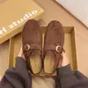 Mocasines Estilo Old Money Vintage para Mujer, Nueva Colección de Otoño, Hebilla Metálica, Tacón Oculto, Para el Trabajo, Casual, Versátiles, Estilo Birkenstock, Modernos
