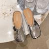 Pantuflas de Media Punta Baotou de Fondo Plano para Dama al Mayoreo Verano Nuevo de Alta Gama Slip-on Combinables Perezosas Sandalias para Mujeres Embarazadas