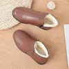 Zapatos de Invierno para Madre, Zapatos de Algodón para Ancianos, Botines de Suela Blanda para Adultos Mayores, Botas Cálidas de Terciopelo para Mujer, Zapatos de Algodón y Cuero Planos para Abuela