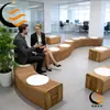 Silla de Madera Laminada, Silla Laminada de Forma Irregular, Taburete de Ocio Sólido de Madera Anti-Corrosión de Alta Gama Creativo con Forma de S para Centros Comerciales