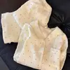 Pijama de niña estilo minimalista de estrellas y puntos, conjunto de manga larga y pantalón largo para primavera y otoño, ropa de casa para dormitorio estudiantil